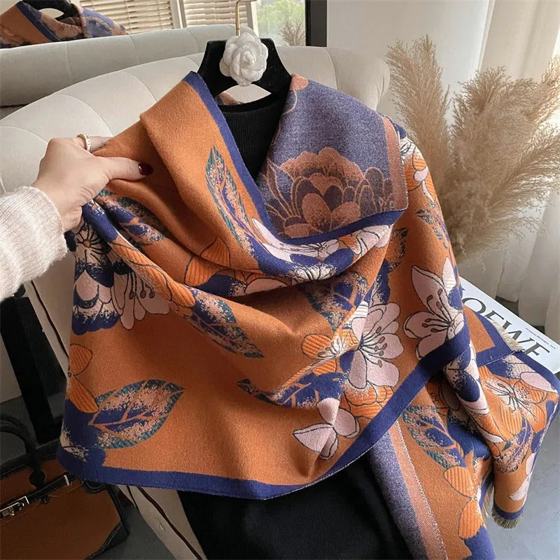 Luxurious Printed Winter Shawls and Wrap Scarves Winter Collection