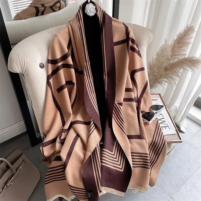 Luxurious Printed Winter Shawls and Wrap Scarves Winter Collection