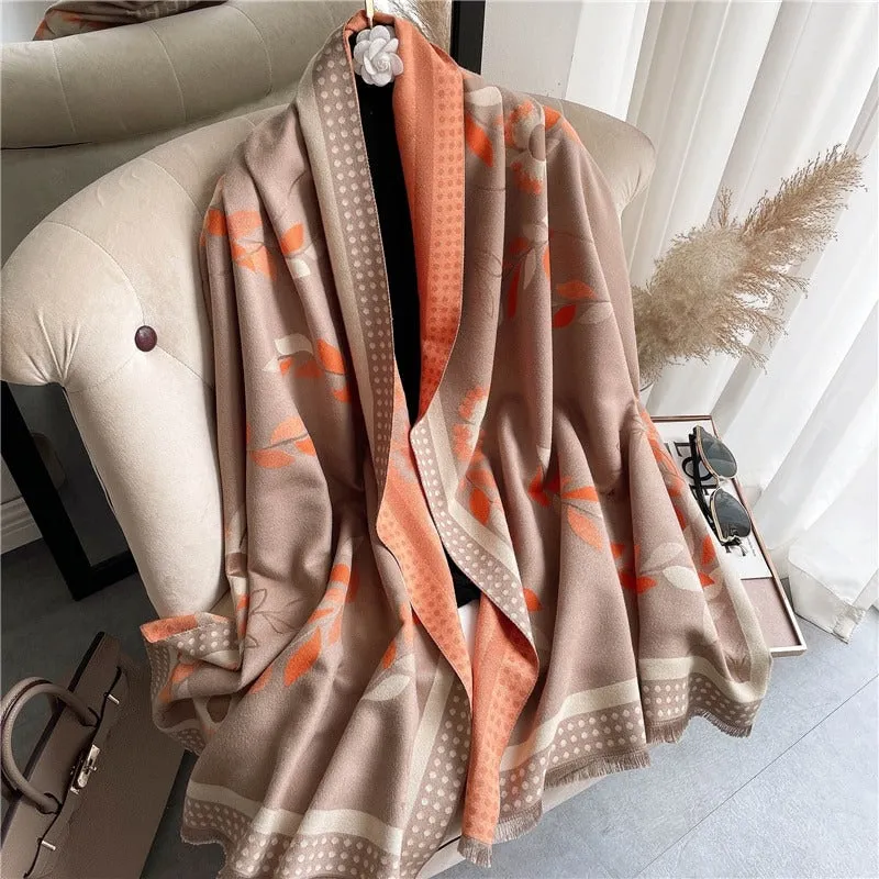 Luxurious Printed Winter Shawls and Wrap Scarves Winter Collection