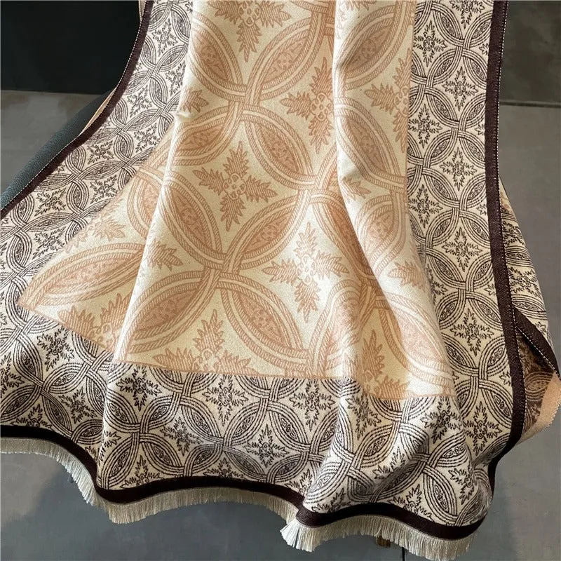 Luxurious Printed Winter Shawls and Wrap Scarves Winter Collection