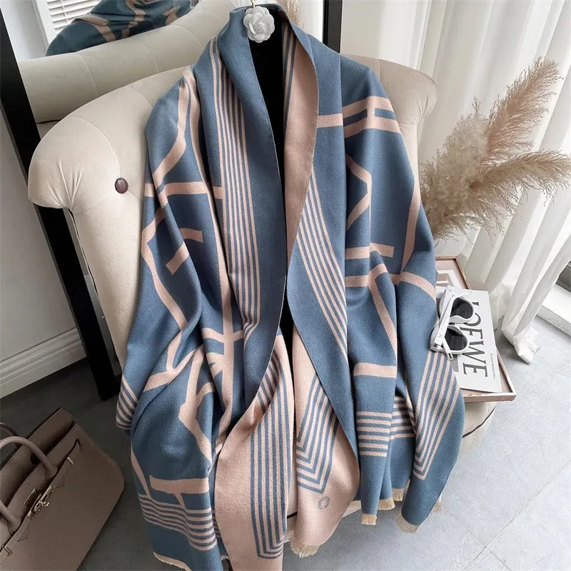 Luxurious Printed Winter Shawls and Wrap Scarves Winter Collection