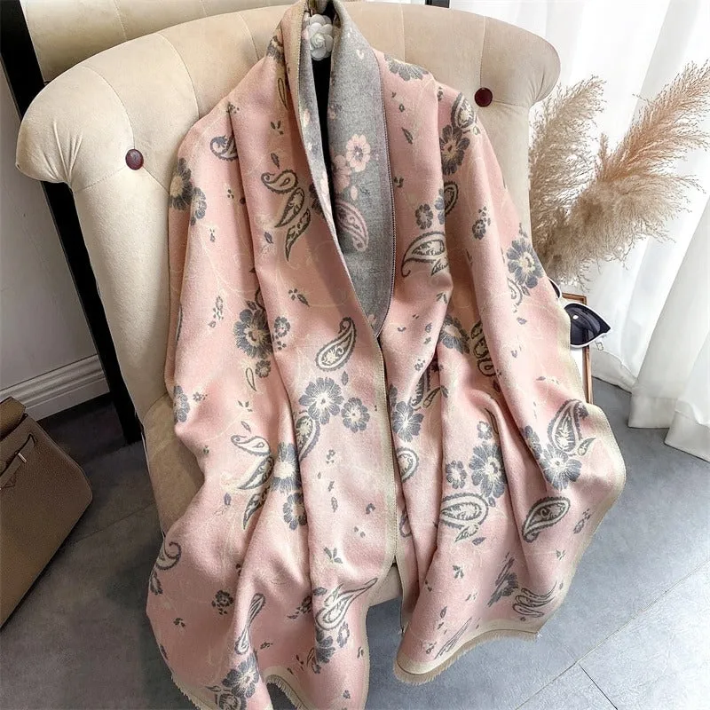 Luxurious Printed Winter Shawls and Wrap Scarves Winter Collection