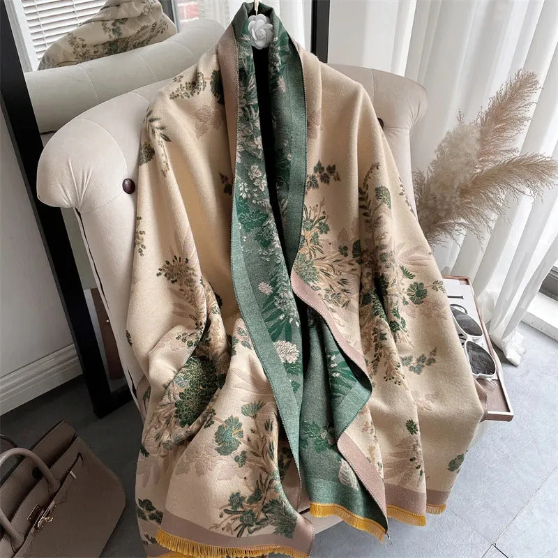 Luxurious Printed Winter Shawls and Wrap Scarves Winter Collection