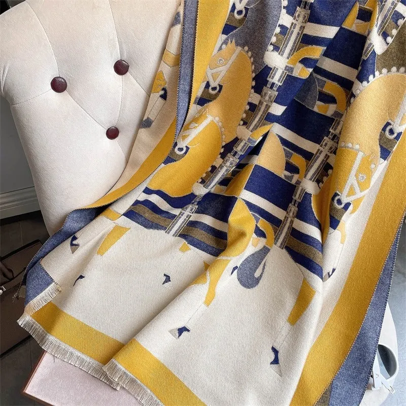 Luxurious Printed Winter Shawls and Wrap Scarves Winter Collection