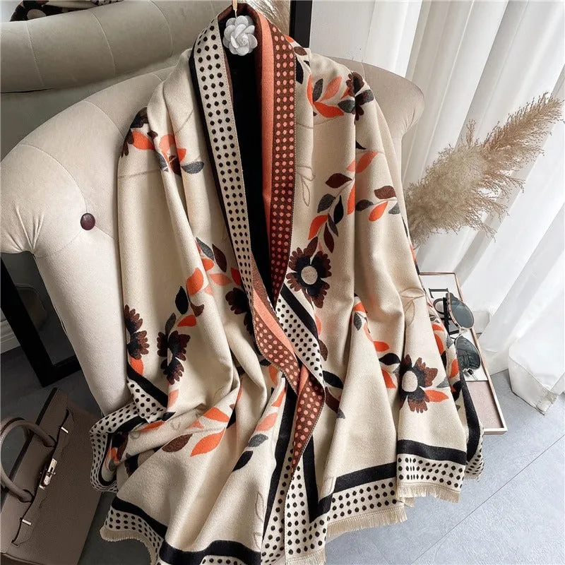 Luxurious Printed Winter Shawls and Wrap Scarves Winter Collection