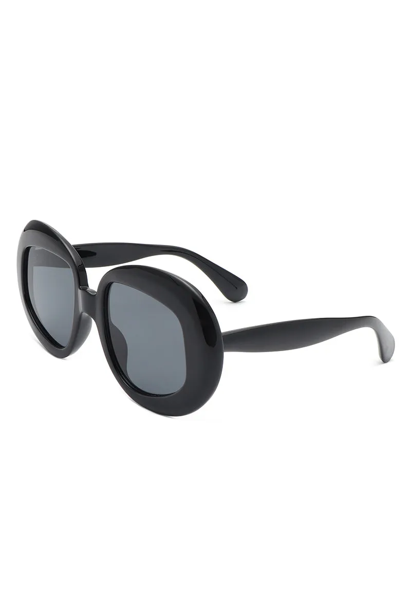 Maven - Oversized Geometric Oval Round Fashion Women's Sunglasses