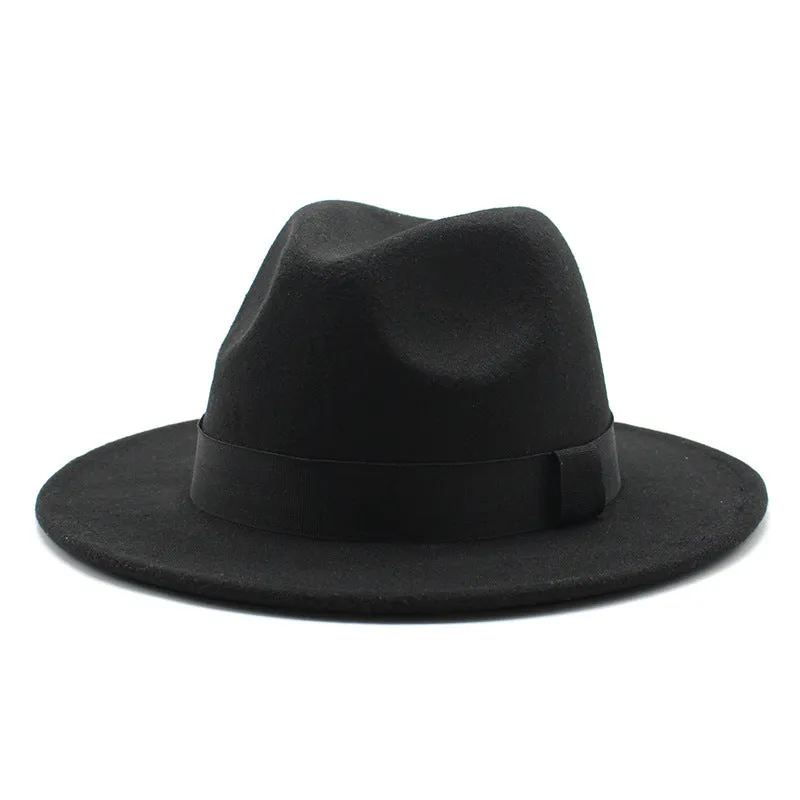 Men's And Women's Woolen Panama Flat Hats