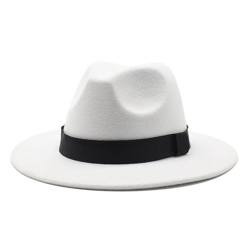 Men's And Women's Woolen Panama Flat Hats