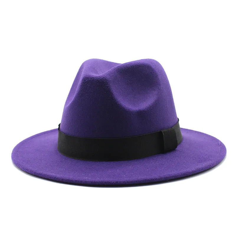 Men's And Women's Woolen Panama Flat Hats