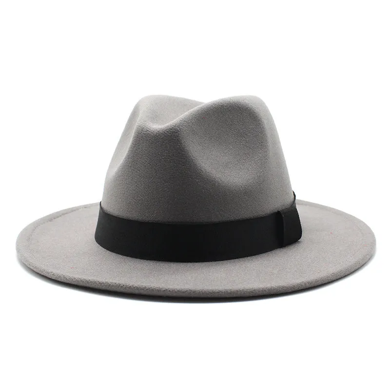 Men's And Women's Woolen Panama Flat Hats