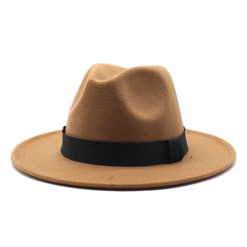 Men's And Women's Woolen Panama Flat Hats