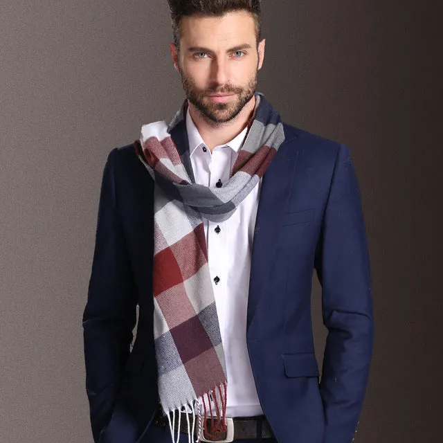 New Europe Fashion Shawl Scarves Men Winter Warm Tartan