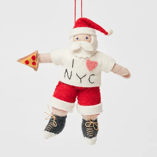 New York, New York Santa Ornament - Light