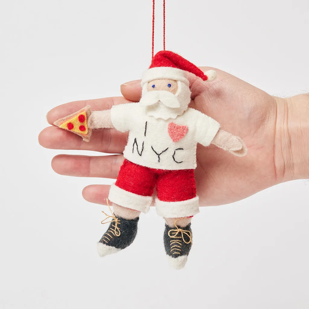 New York, New York Santa Ornament - Light