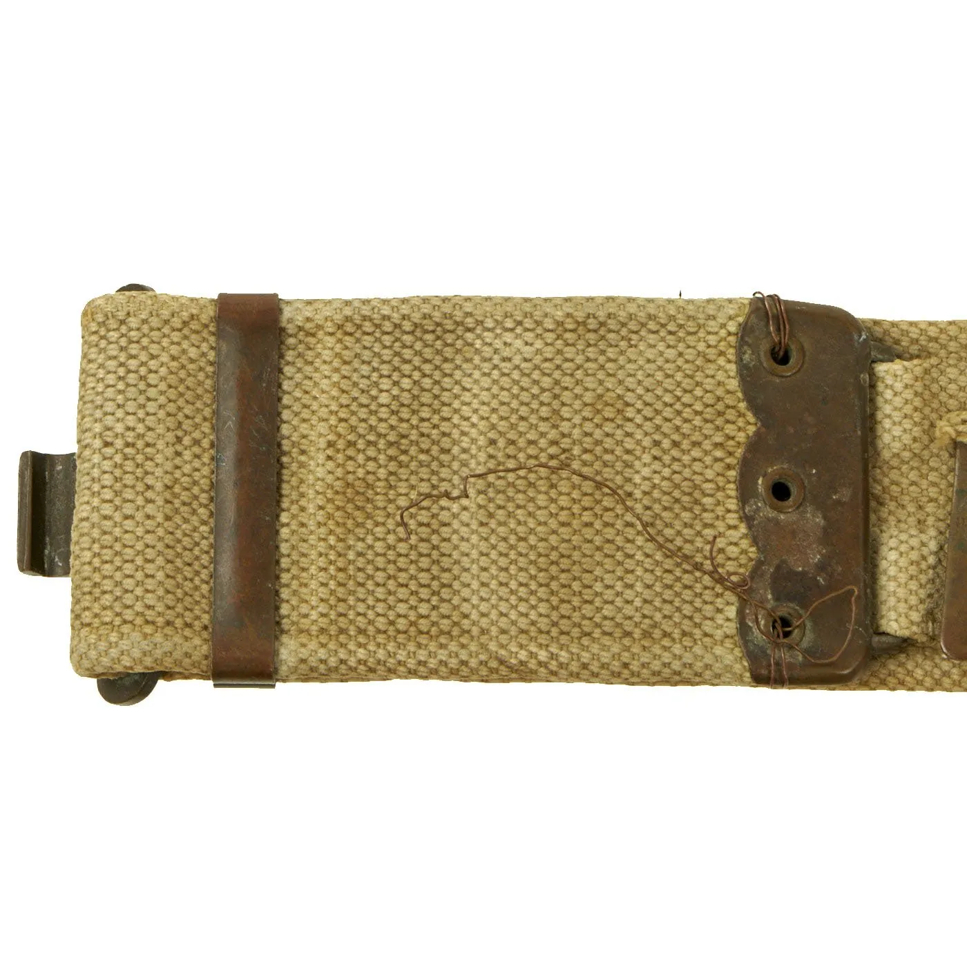 Original Australian WWI Souvenir P1907 Web Belt with 16 Attached Buttons, Badges & Insignia