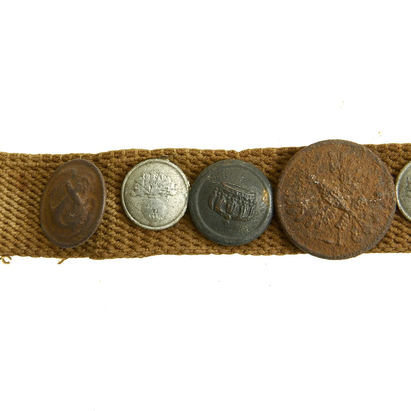 Original U.S. WWI Hate Belt made from U.S. Trouser Belt with 29 Attached Items