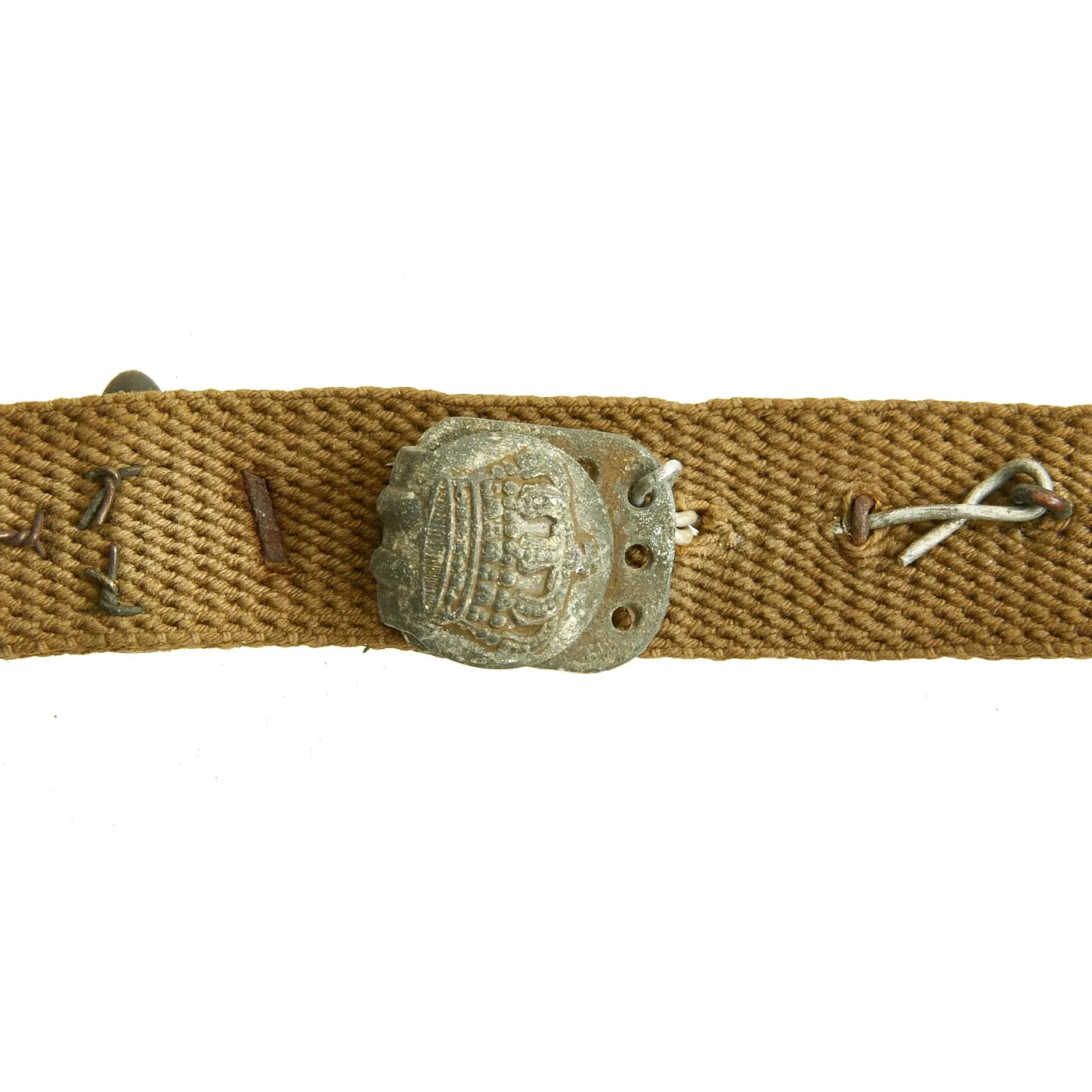 Original U.S. WWI Hate Belt made from U.S. Trouser Belt with 29 Attached Items