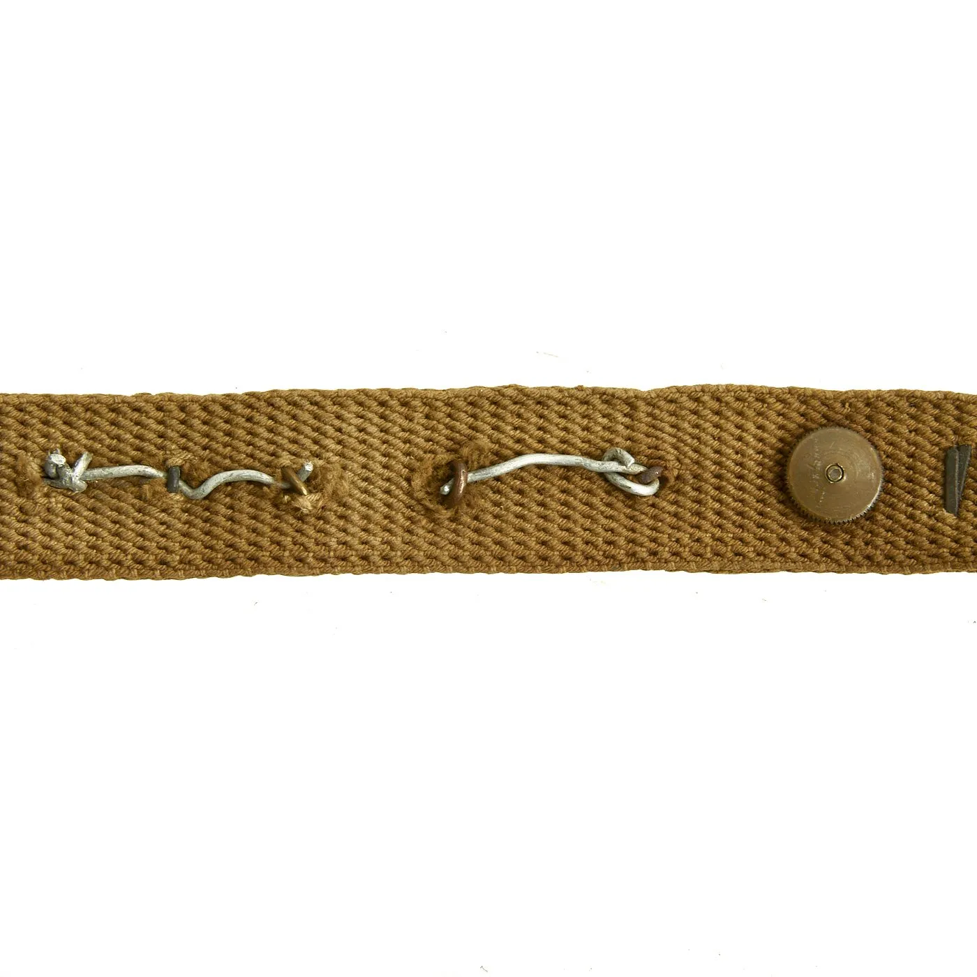 Original U.S. WWI Hate Belt made from U.S. Trouser Belt with 29 Attached Items