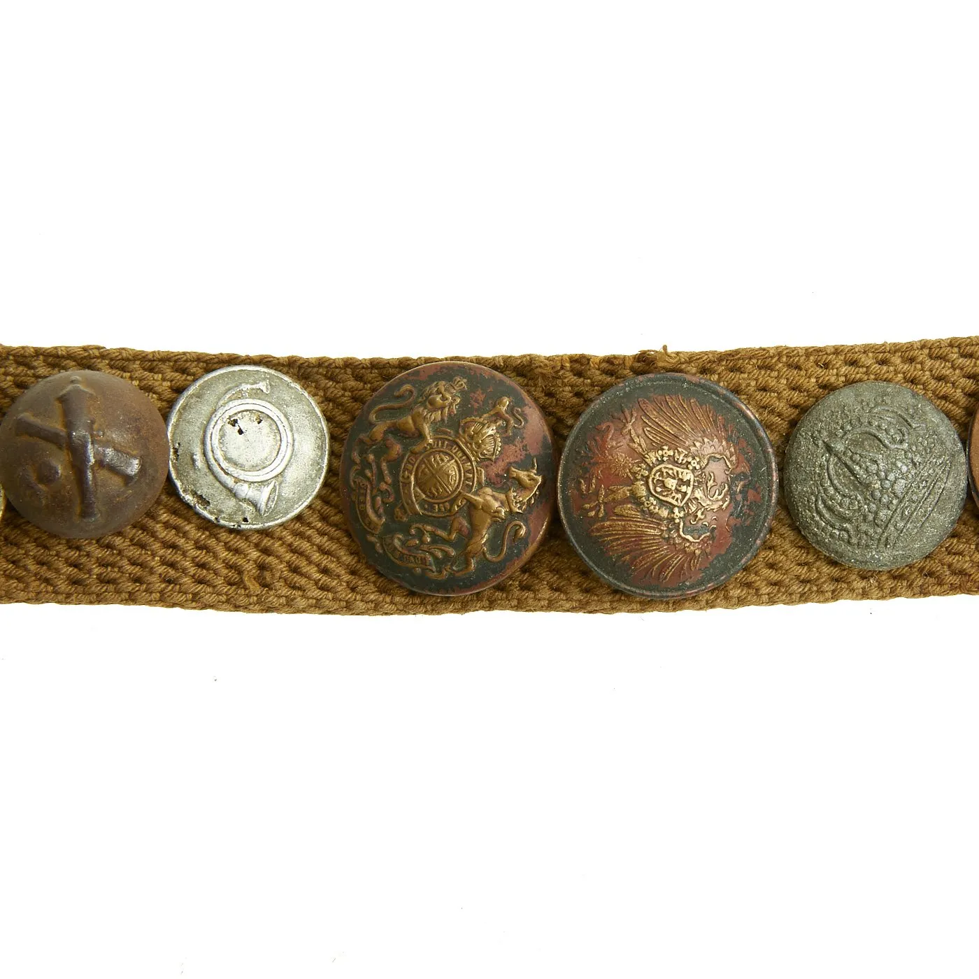 Original U.S. WWI Hate Belt made from U.S. Trouser Belt with 29 Attached Items