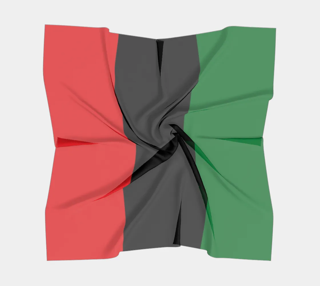 Pan African RBG Flag Bespoke Square Scarf