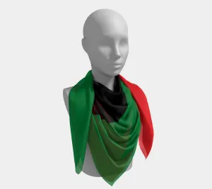 Pan African RBG Flag Bespoke Square Scarf