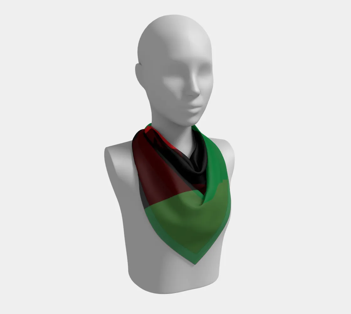 Pan African RBG Flag Bespoke Square Scarf