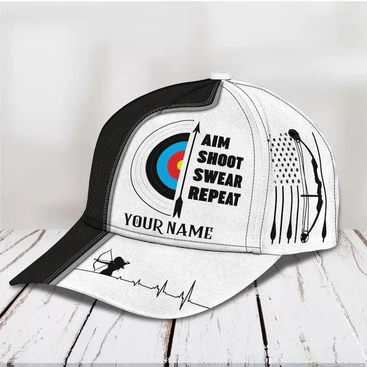 Personalized Archery Old Man Cap, I'm Old doesn't mean you're out of the range, Archery Hat for Grandpa