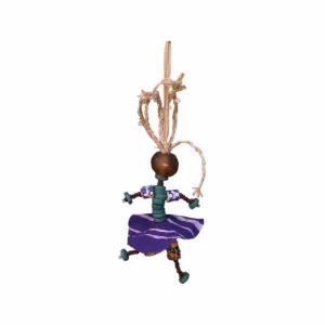 Recycled Glass and Raffia African Spirit Mama Ornament Global Mamas