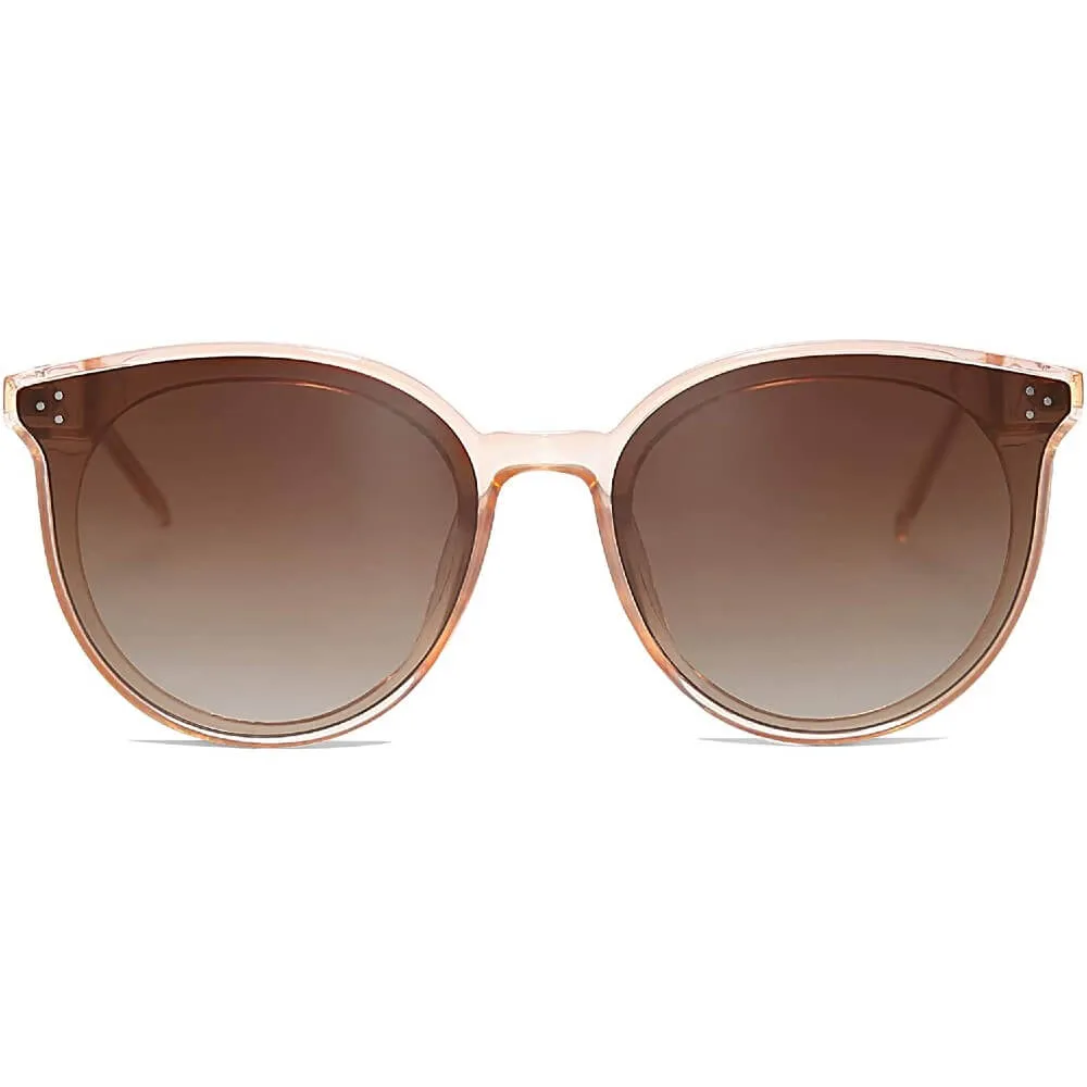 Retro Round Oversized Sunglasses for Women Mirrored Glasses - Louie