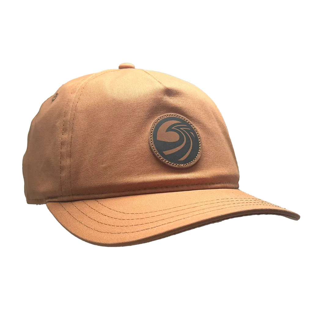 Seaside Surf Shop OG Wave Logo Badge Cap - Waxed Canvas/Brown Sugar