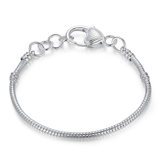 Silver Color Snake Chain Bracelet