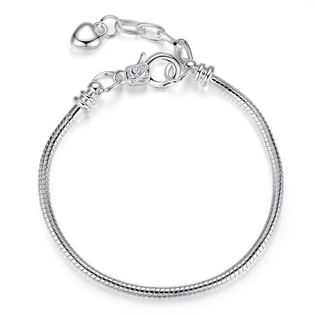 Silver Color Snake Chain Bracelet