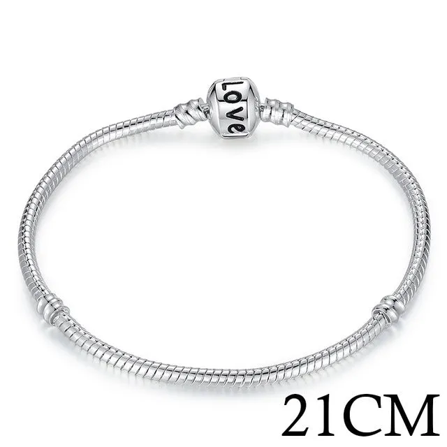 Silver Color Snake Chain Bracelet