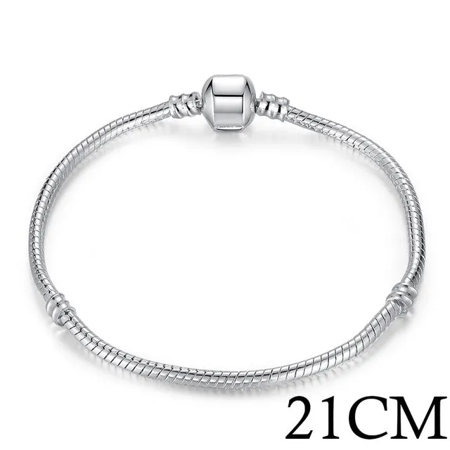 Silver Color Snake Chain Bracelet