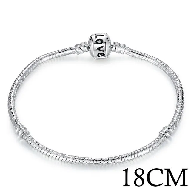 Silver Color Snake Chain Bracelet