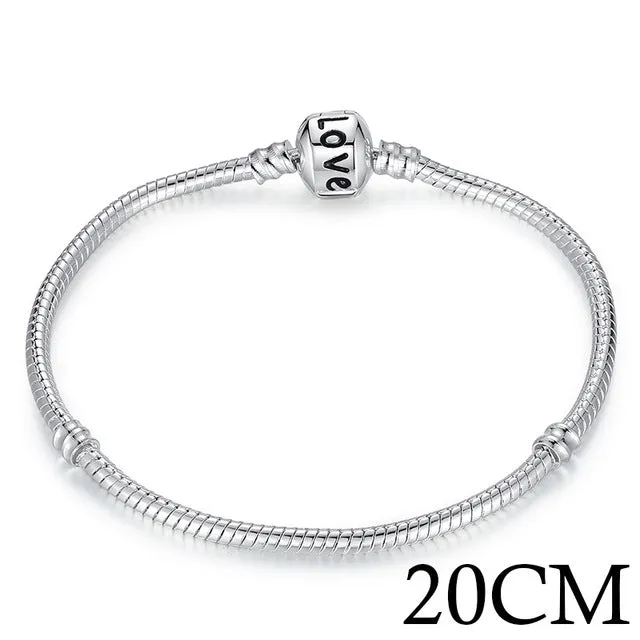 Silver Color Snake Chain Bracelet