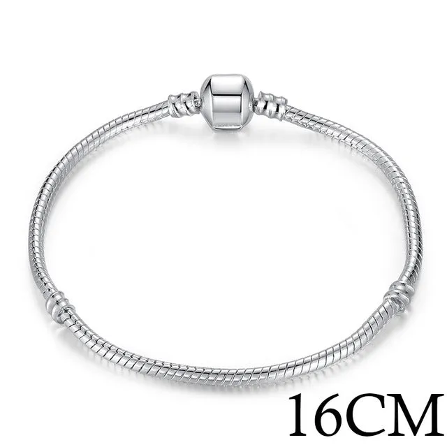 Silver Color Snake Chain Bracelet