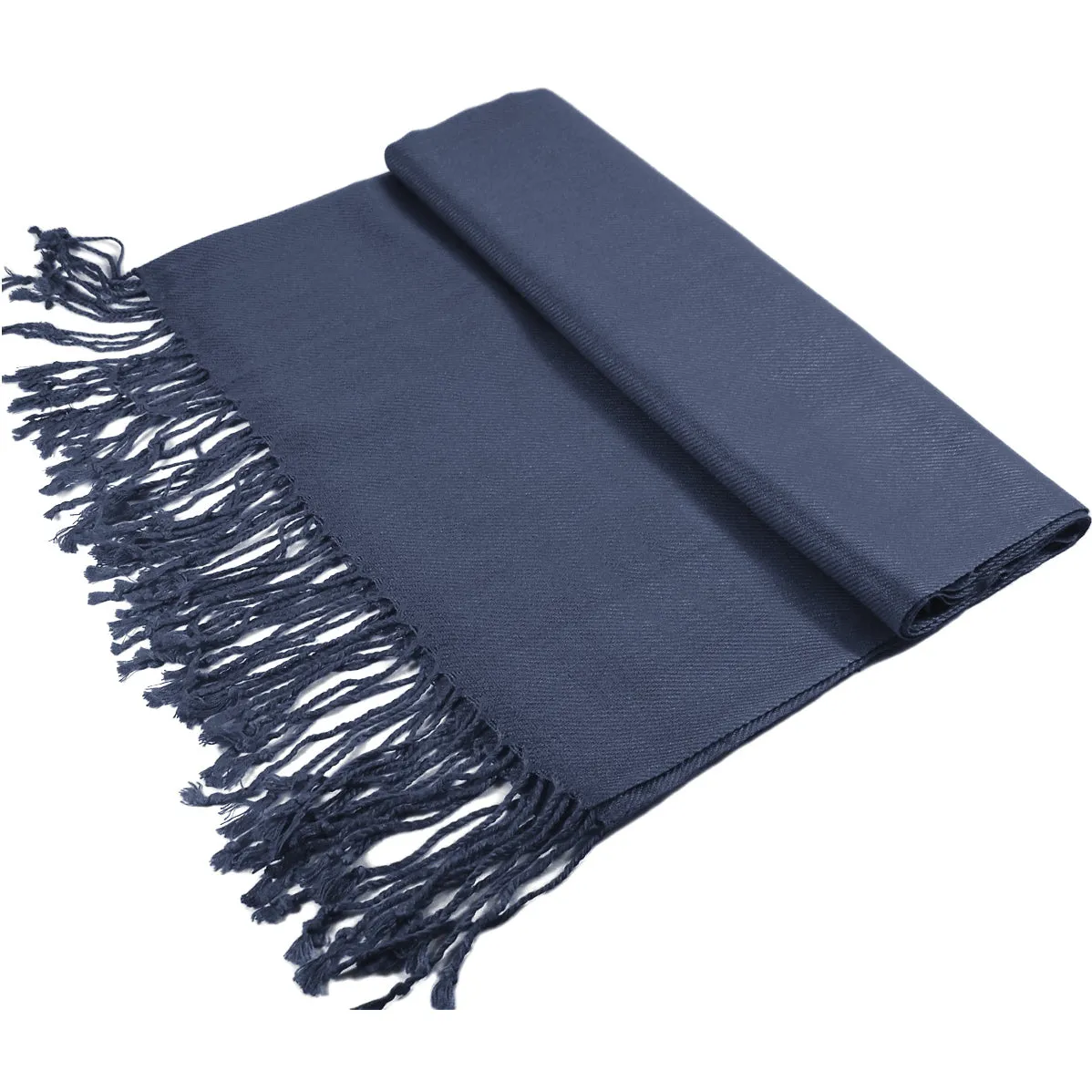 Solid Navy Pashmina Scarves