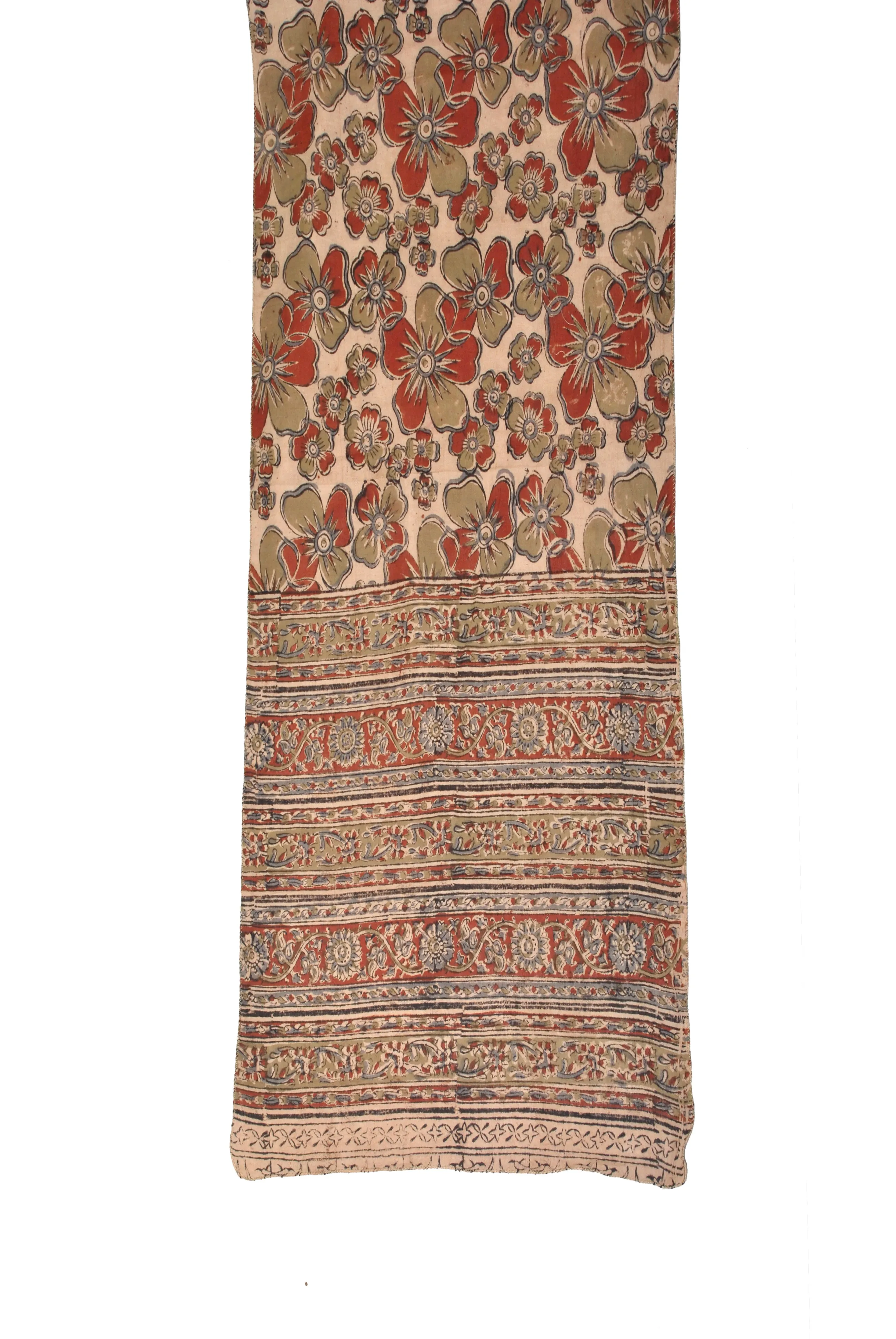 SOP0023 - Kalamkari Oblong Scarf with border print