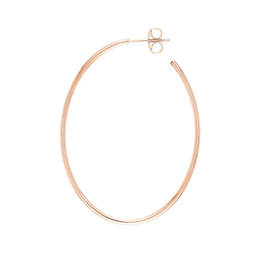 Thin Oval Hoop Earrings