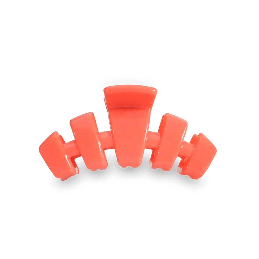 Tiny Teleties Hair Clip - Coral