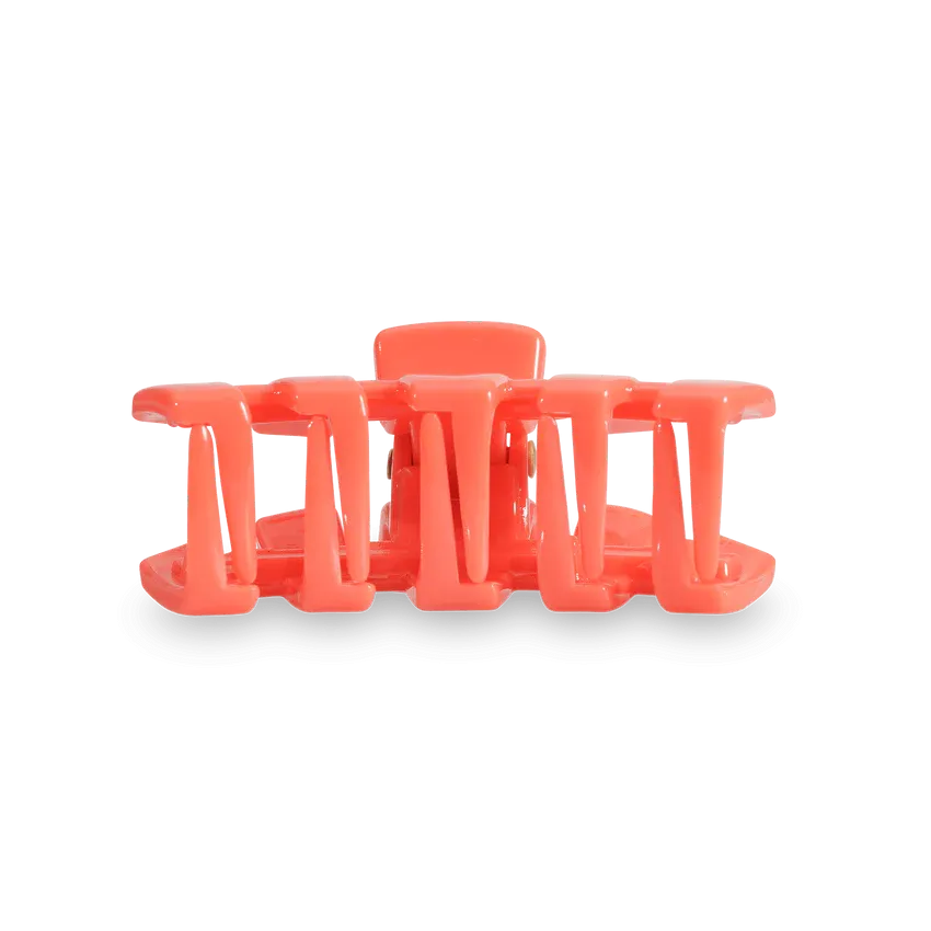 Tiny Teleties Hair Clip - Coral