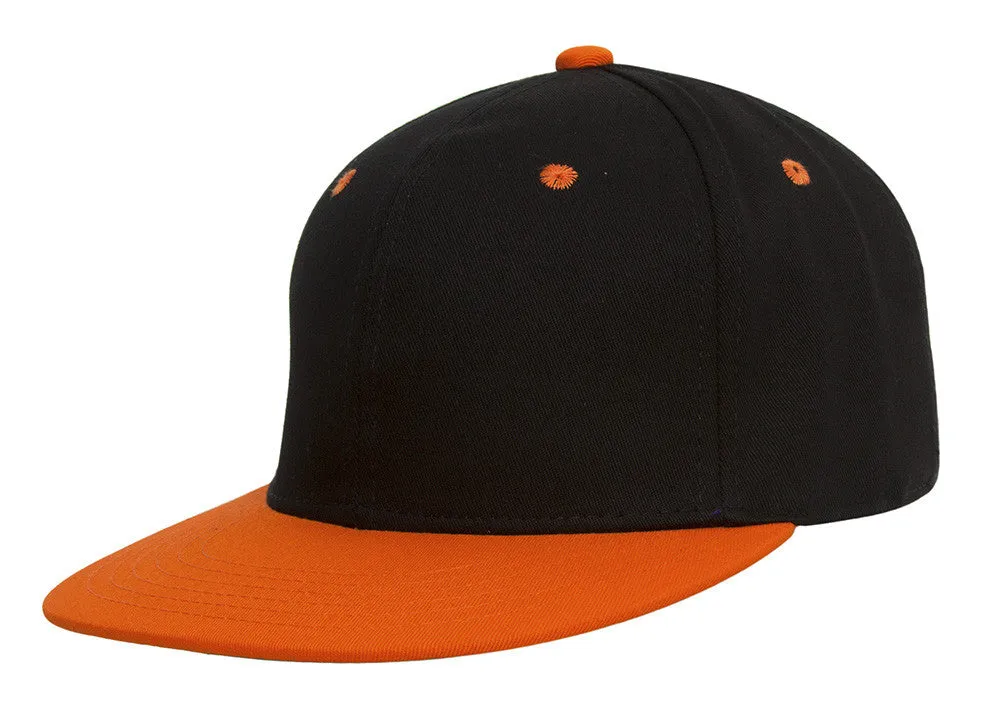 TopHeadwear Cotton Two-Tone Flat Bill Snapback