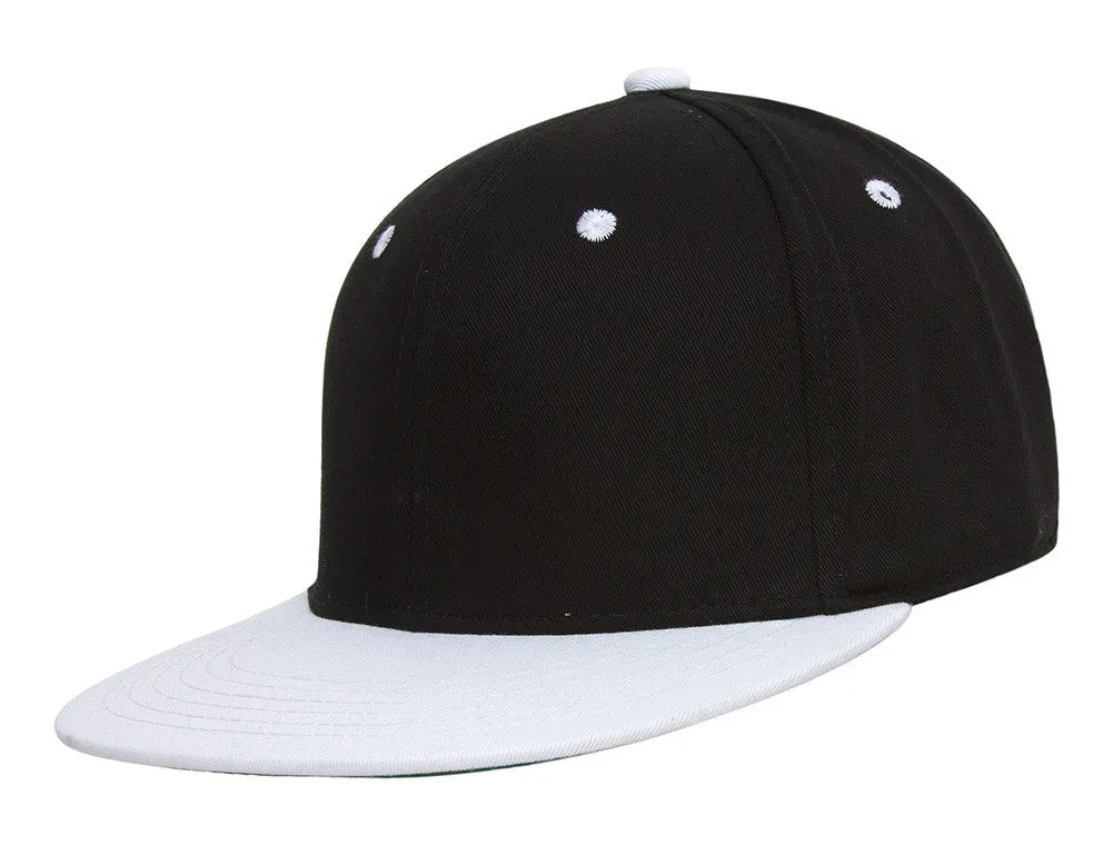 TopHeadwear Cotton Two-Tone Flat Bill Snapback