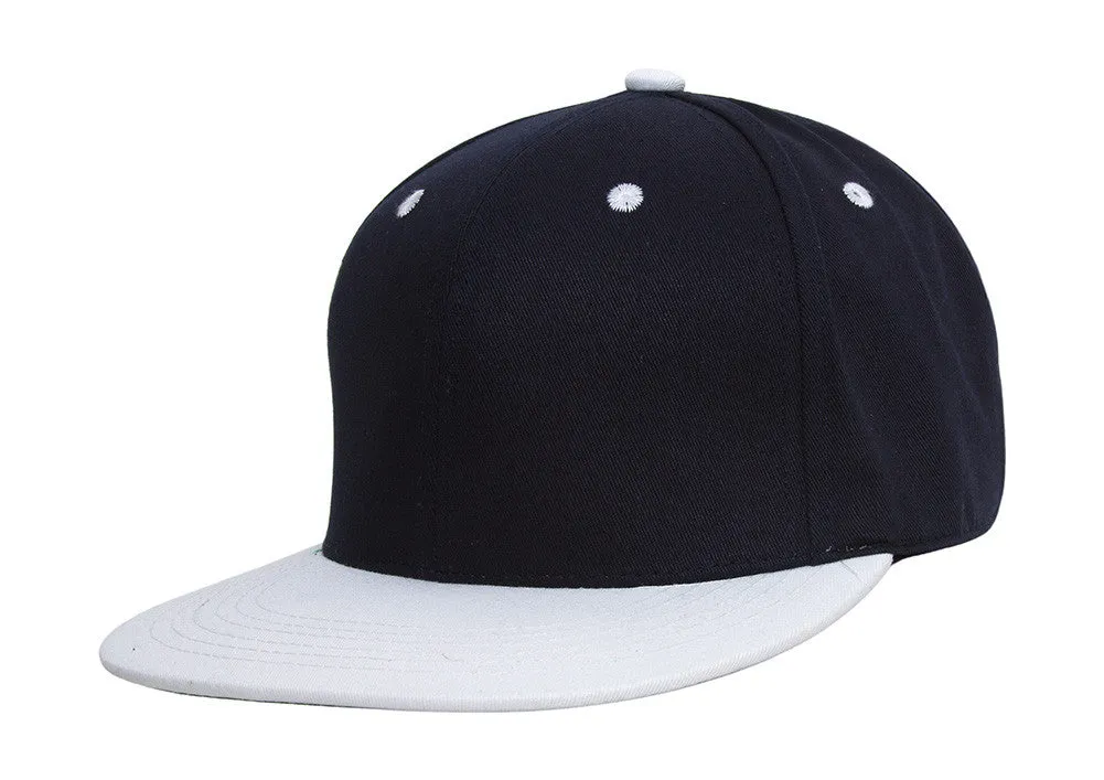 TopHeadwear Cotton Two-Tone Flat Bill Snapback