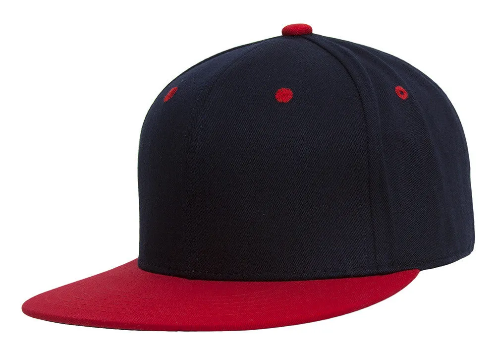 TopHeadwear Cotton Two-Tone Flat Bill Snapback