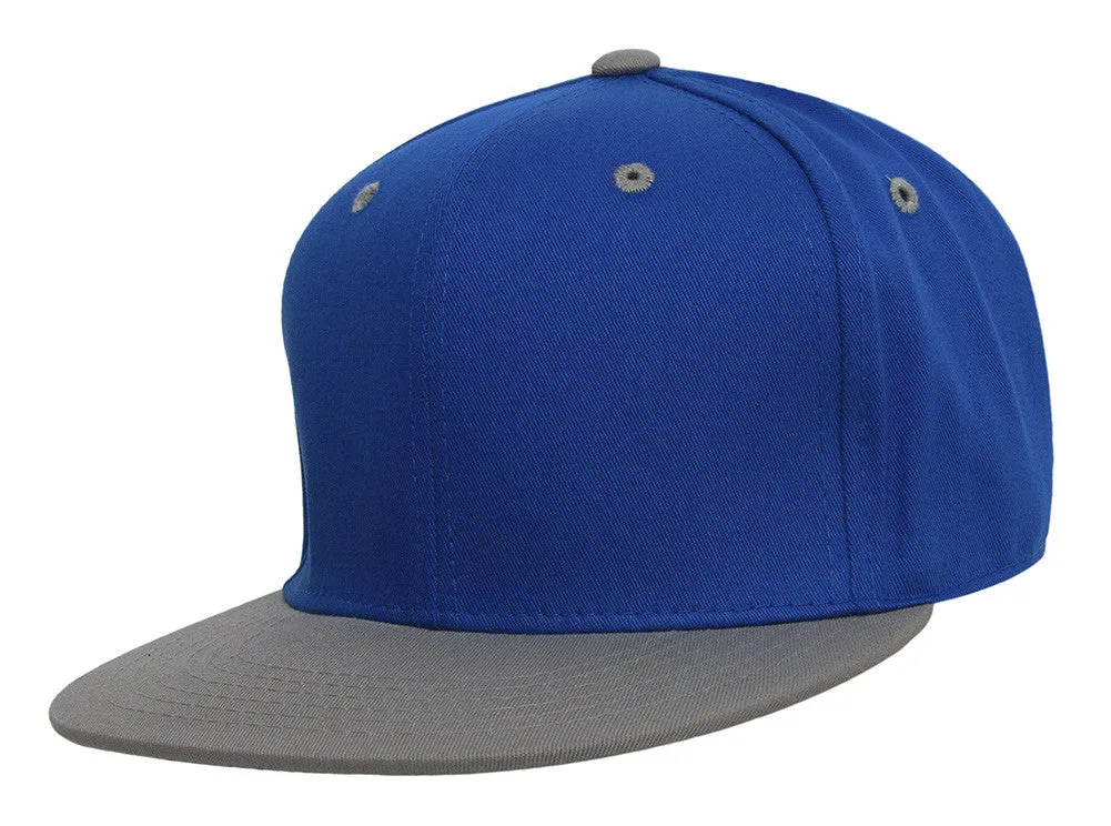 TopHeadwear Cotton Two-Tone Flat Bill Snapback