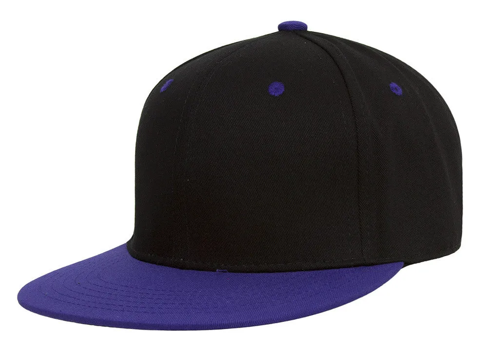 TopHeadwear Cotton Two-Tone Flat Bill Snapback