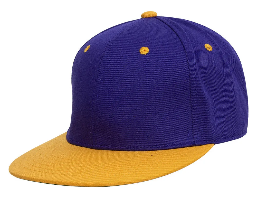 TopHeadwear Cotton Two-Tone Flat Bill Snapback