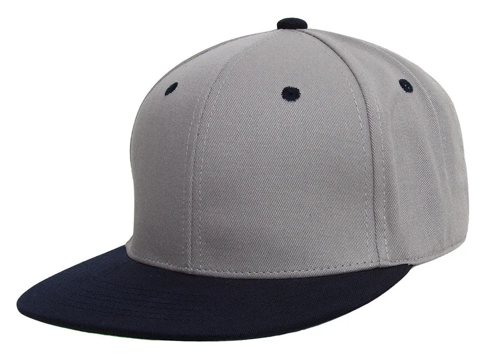 TopHeadwear Cotton Two-Tone Flat Bill Snapback